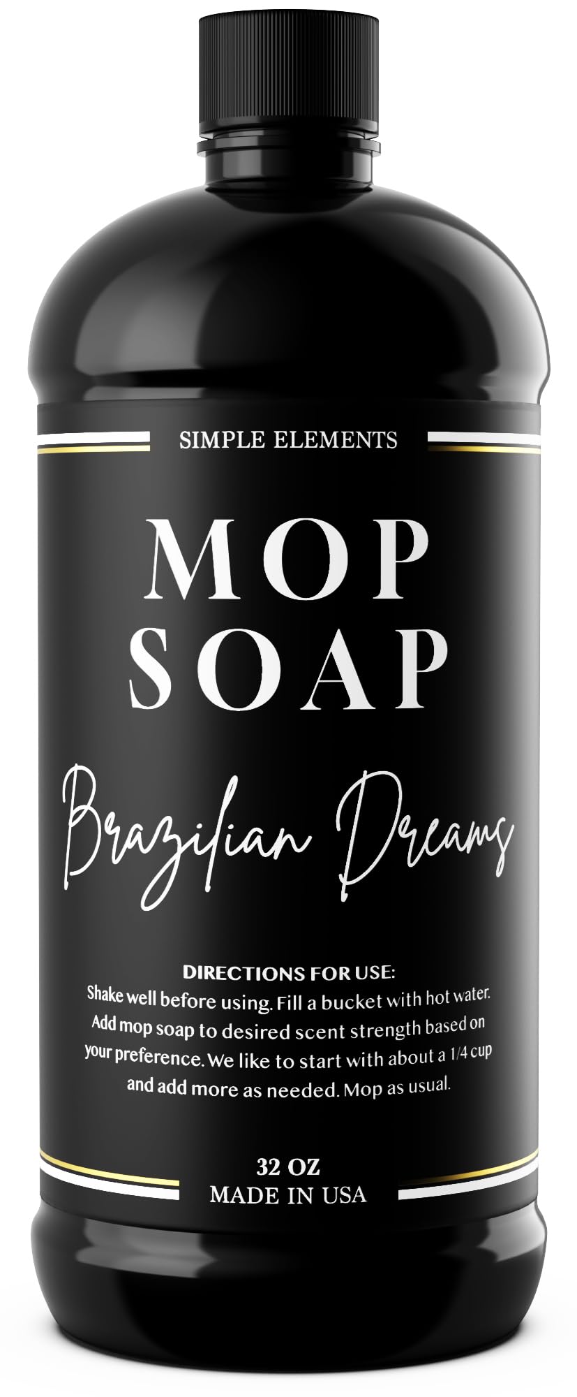 Luxury Mop Soap – Highly Scented Floor Cleaner, Concentrated Formula, No Streaks, Residue or White Cast, Floor Cleaning for Tile, Sealed Hardwood, Laminate, Vinyl and Stone – Brazilian Dreams 32 oz