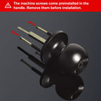 BESTTEN Keyed Alike Exterior Door Knob with Key Lock and Deadbolt, All Keyed Same, Matte Black Entry Door Knobs with Lock and Keys for Entrance and Front Door