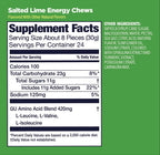 GU Energy Chews, Salted Lime Energy Gummies with Electrolytes, Vegan, Gluten-Free, Kosher, Caffeine-Free, and Dairy-Free On-The-Go Energy for Any Workout, 12 Bags (24 Servings Total)