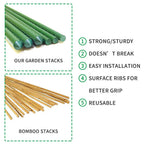 G-LEAF Garden Stakes 4 ft Plastic Coated Steel Tube Sturdy Metal Plant Sticks for Tomato,Cucumber,Bean,Tree,Pack of 50
