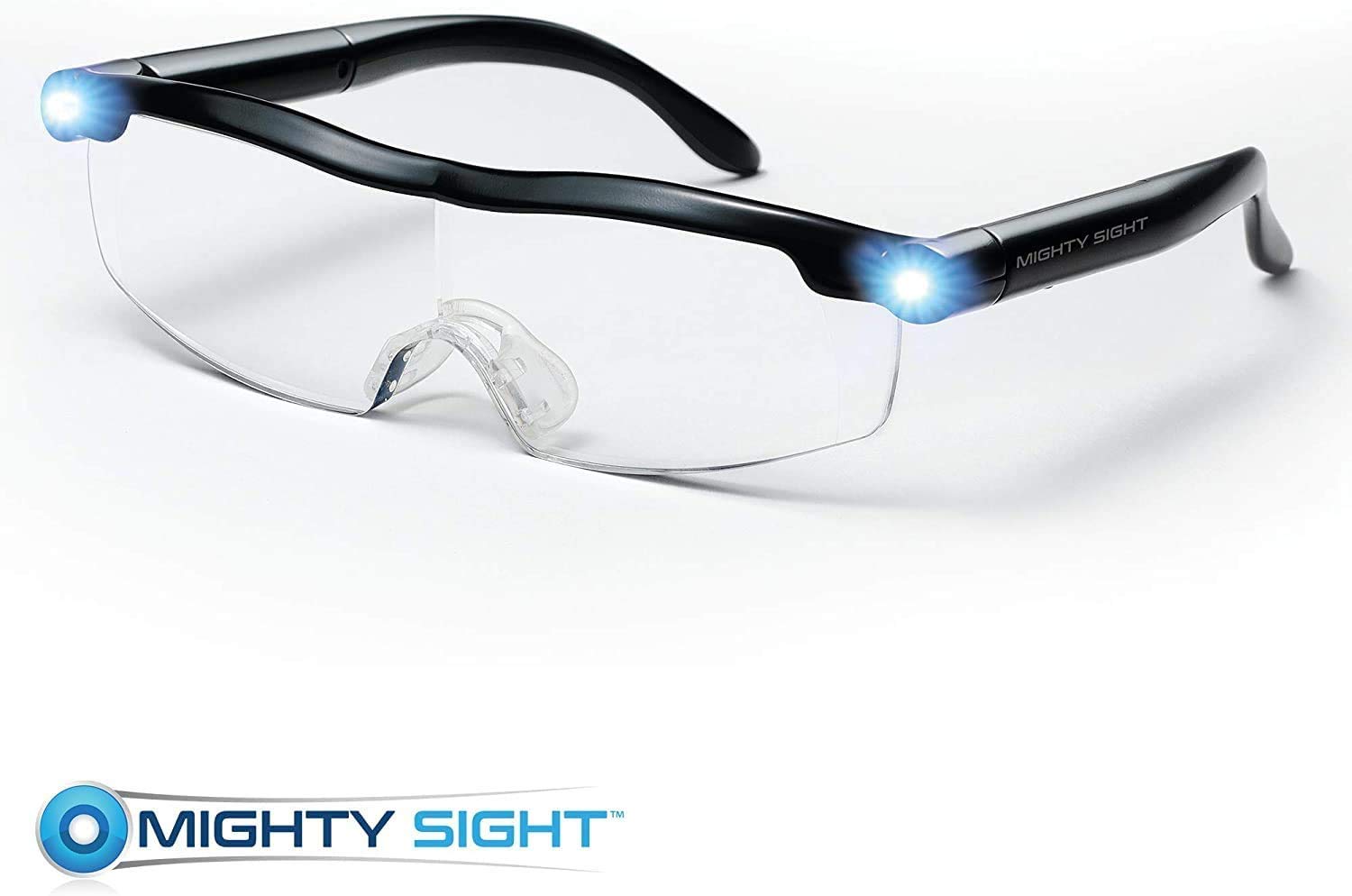 Ontel Mighty Sight LED Magnifying Eyewear, Black, Pack of 2
