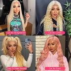 613 Lace Front Wig Human Hair 13x6 Transparent Lace, 613 Body Wave Lace Front Wig Human Hair, 200% Density Lace Front Wigs Human Hair Pre Plucked with Baby Hair Natural Hairline (26 Inch)
