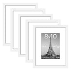 upsimples 8x10 Picture Frames, Gallery Wall Frames Set of 5, White
