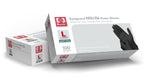 Intco Basic Medical BLACK Nitrile Exam Gloves, 5 Mil,- Latex-Free & Powder-Free, Case of 1000 (Large-1000)
