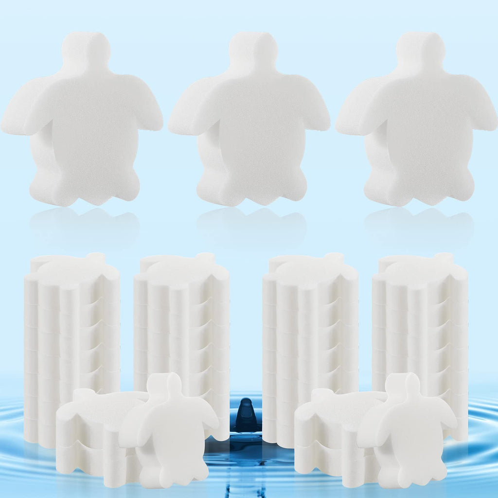 Patelai 40 Pcs Hot Tub Sponge Spa Cleaning Sponges for Hot Tub Oil Absorbing Cleaning Scum for Spa, Bathtub and Swimming Pool to Soak up Oils Bathtub Accessories(Sea Turtle Style)