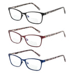SUNAMOY Bifocal Reading Glasses Women Blue Light Blocking Computer Reader Clear Top Metal Small Cateye Fashion full Frame Ladies Designer Eyeglasses Stylish Lightweight Eyewear 2.50