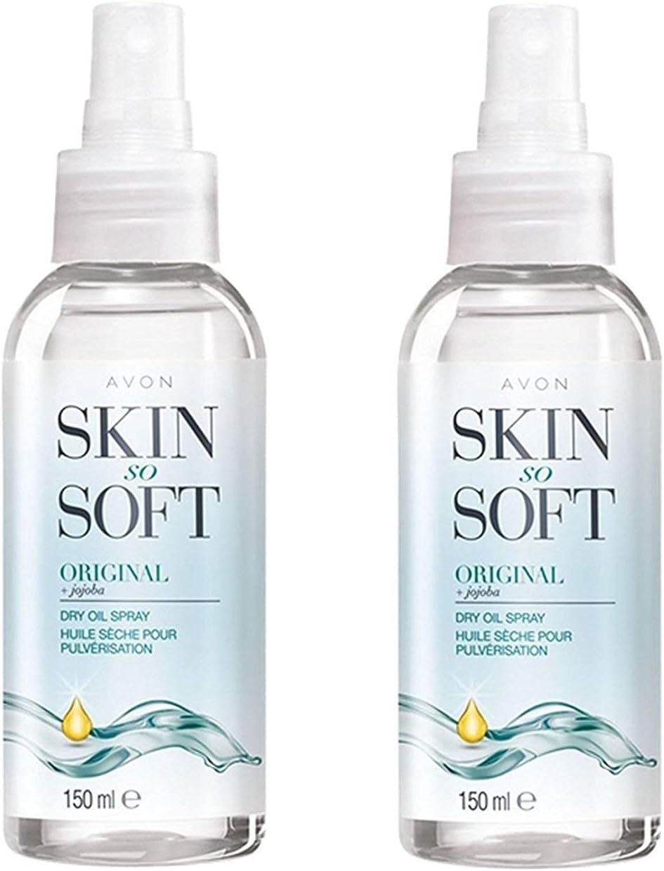 AVON SKIN SO SOFT Original Dry Oil Spray 5 fl.oz (Two Pack)