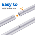 Mowend 10.5 Foot Aluminum Telescopic Swimming Pool Pole - 8 Adjustable Connecting Sections, Expandable Step-Up Length - Attach Connect Skimmer Nets, Rakes, Brushes, Vacuum Heads, Maintenance