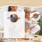 Hicarer 100 Pcs Disposable Adult Bibs with Crumb Catcher for Elderly Eating Plastic Bibs Single Use Dining Clothing Protectors