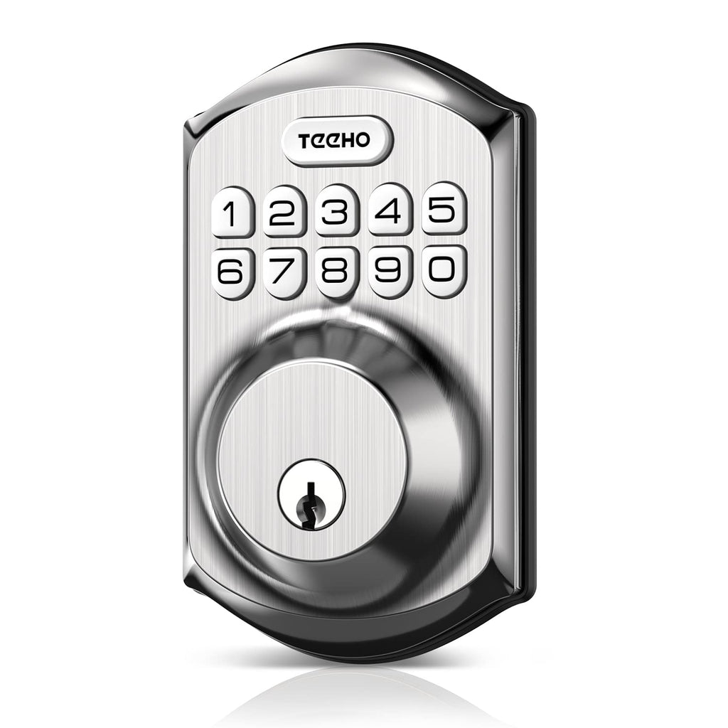 TEEHO TE001 Keyless Entry Deadbolt with Keypad for Front Door, Satin Nickel