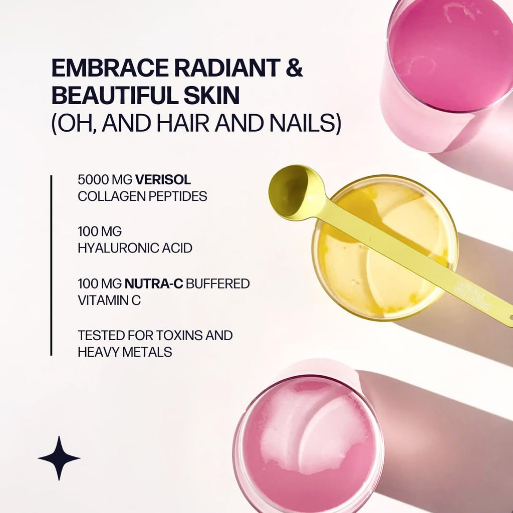 Sparkle Wellness VERISOL Bioactive Hydrolyzed Collagen Peptides | Collagen Powder Supplement with Vitamin C & Hyaluronic Acid for Hair, Skin, and Nail Health | Skin Boost Plus (Tropical) [30-Serves]