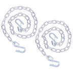 TeukRiGa 5/16"x48" Grade 30 Steel Boat Trailer Safety Chain with Spring Clip Hooks 7000 lbs, 2 Pcs (5/16"x48")