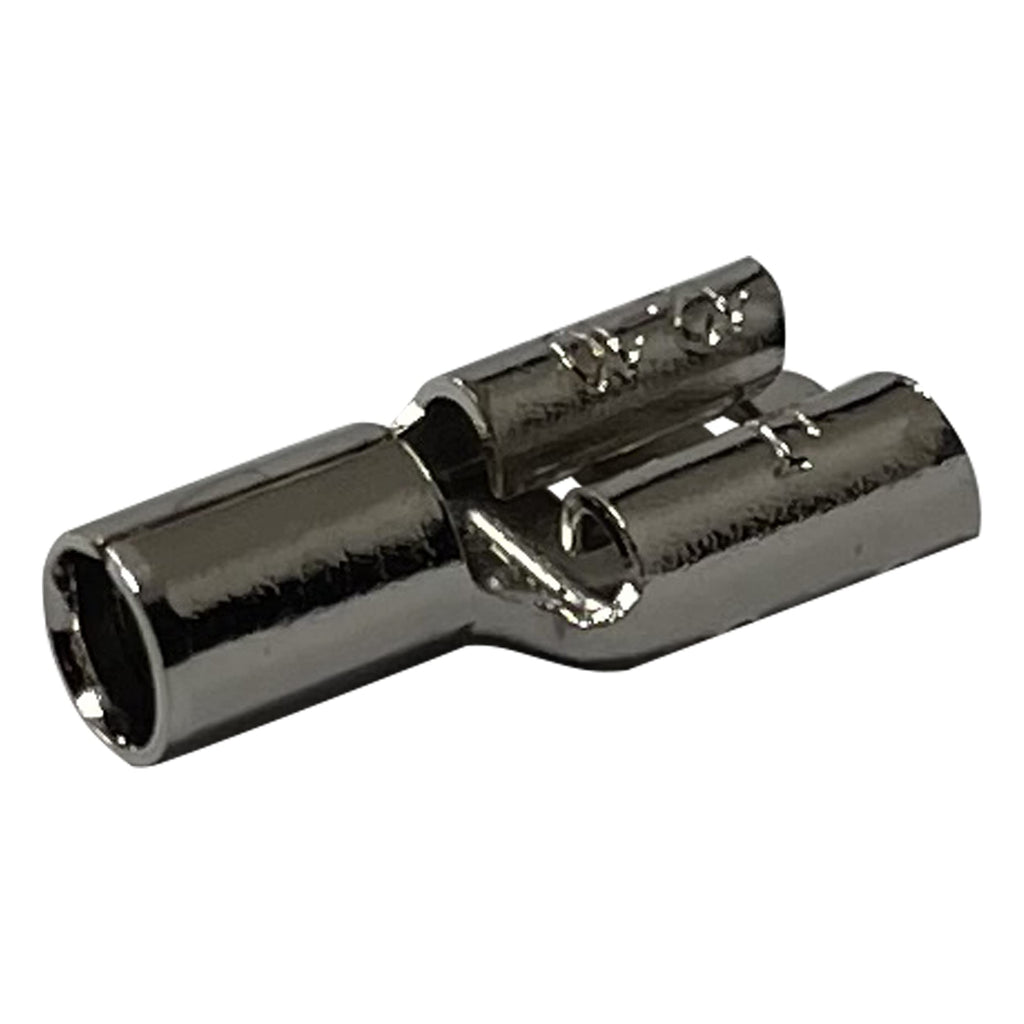 Sherco-Auto 100 Pcs High Temperature Non-Insulated Female Spade Connectors - 12-10 Gauge Quick Disconnect .250 Tab - Wire Splice Connectors for Strong Crimps in Electrical Wire Terminals - Made in USA