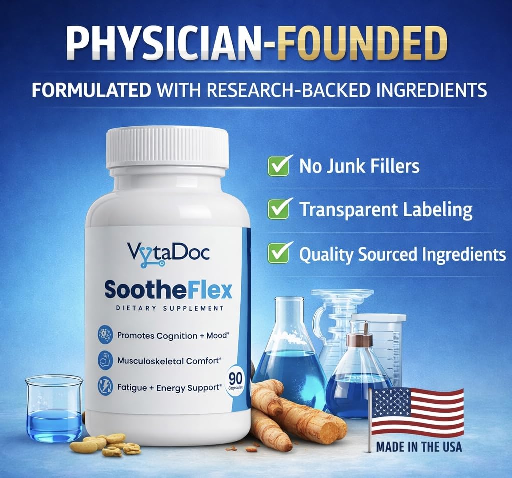 SootheFlex Women’s Energy, Mood & Joint Support with Gentle Iron | 90 Caps