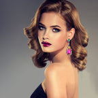 Colorful Statement Earrings for Women, Rhinestone Dangle Drop Earrings