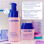 Evereden Kids Happy Face Duo (Melon Juice) - Multi-Vitamin Face Wash & Face Cream Set - Clean & Vegan Skin Care for Kids 3+ - Moisturizing, Nourishing, & Protective Skin Care Set