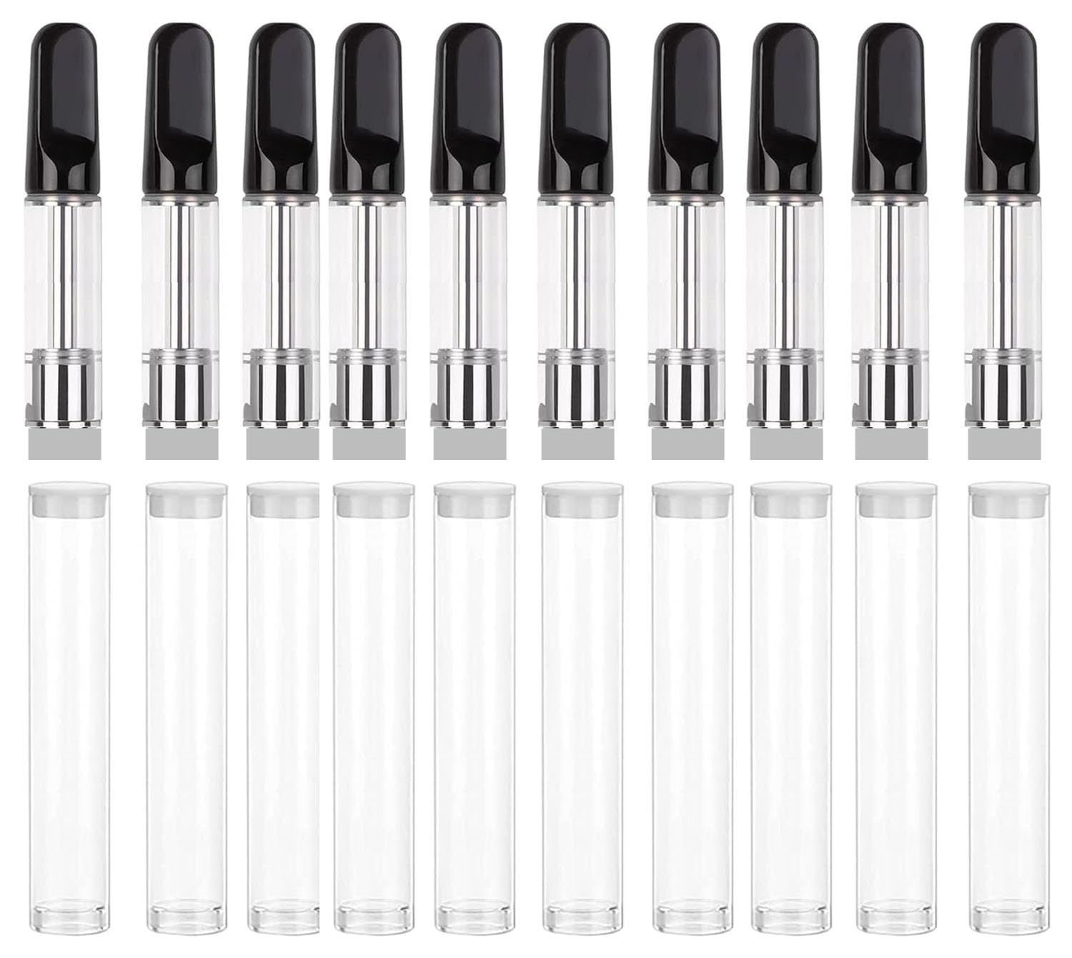 10pcs 1ml Glass Test Tubes Small Clear Tubes for Scientific Experiments, Holiday Gifts
