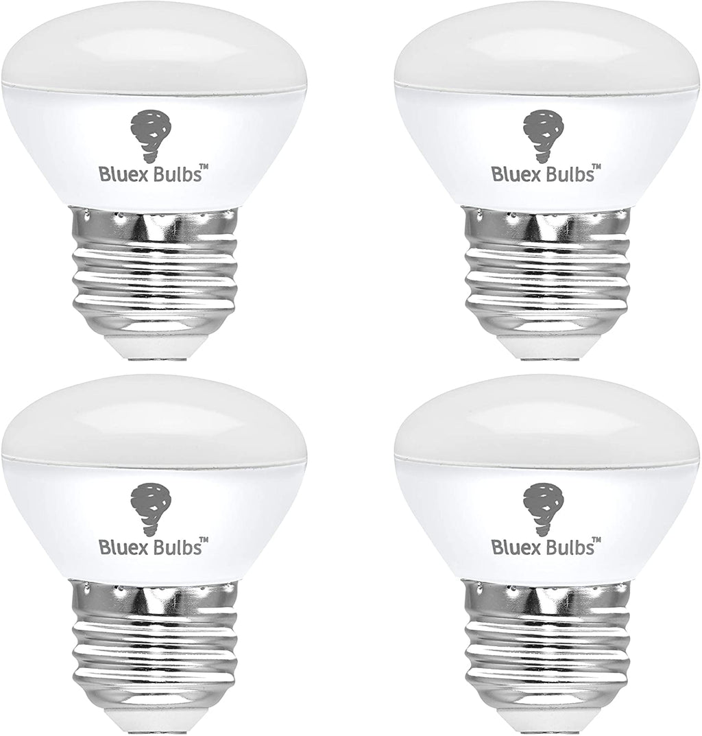 4 Pack R14 LED Bulb 4W E26 Base Mini Reflector Floodlight Light Bulb Dimmable 5000K Daylight - 40W Equivalent - Mini Light Bulbs, Short Light Bulbs, Curio Cabinet Light Bulb, R14 Bulb Flood Light