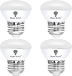 4 Pack R14 LED Bulb 4W E26 Base Mini Reflector Floodlight Light Bulb Dimmable 5000K Daylight - 40W Equivalent - Mini Light Bulbs, Short Light Bulbs, Curio Cabinet Light Bulb, R14 Bulb Flood Light