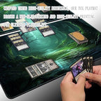 MTG Playmat Size 24x14in Free Storage Bags Non-Slip Backing Printing, Ideal for Card Game Enthusiasts TCG Playmat (No with Zone,Mystery)