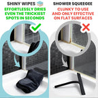 Shiny Bath Shiny Wipes XL Drying Towel, the Original, Ultra Absorbent Twisted-Loop Design, Streak-Free Drying Towel, Shiny Wipes Shower Cleaning Cloths (7 Towel)