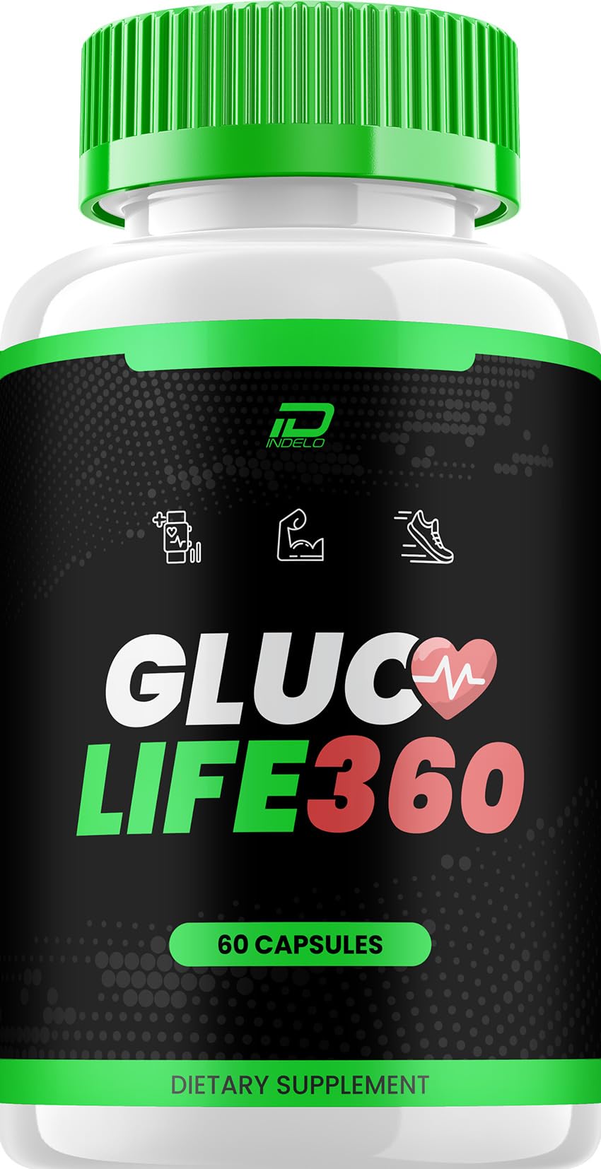 Gluco Life 360 Capsules – GlucoLife 360 Natural Blend Daily Health Supplement (1 Pack - 60 Capsules)