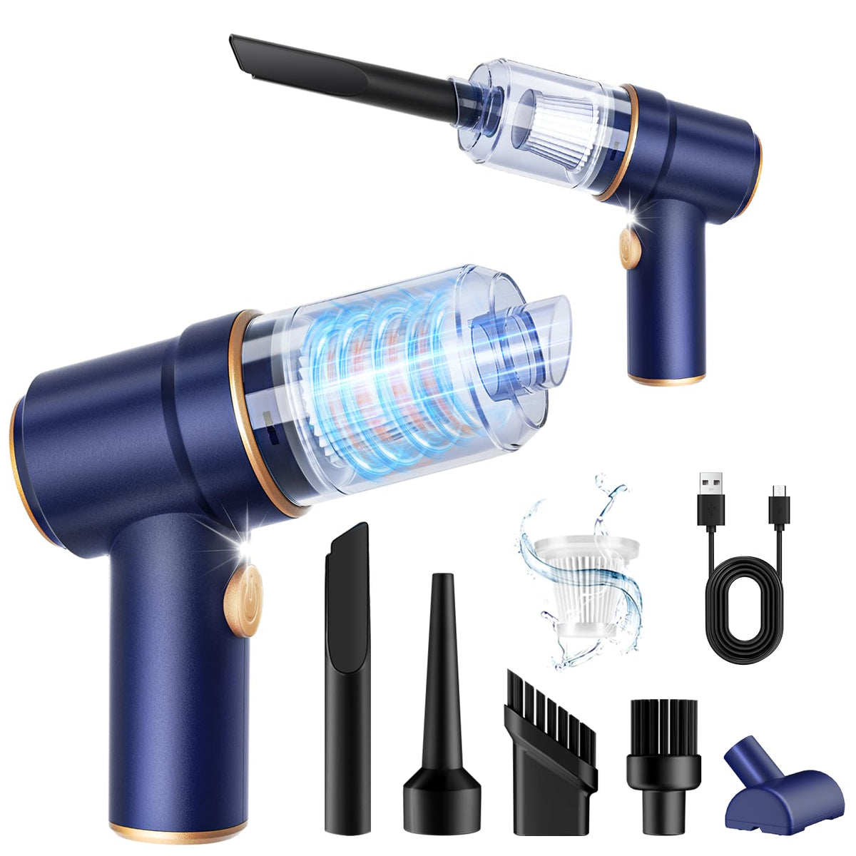 KMM Handheld Car Vacuum Cleaner, Hand Held Vacuum Cleaner and Air Duster