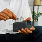 Always With You by ThinOptics Slim Reading Glasses with Case that Sticks to Your Phone - Ultra-Thin Armless Pocket Readers - Lightweight, Durable, Convenient - Black, 1.0x