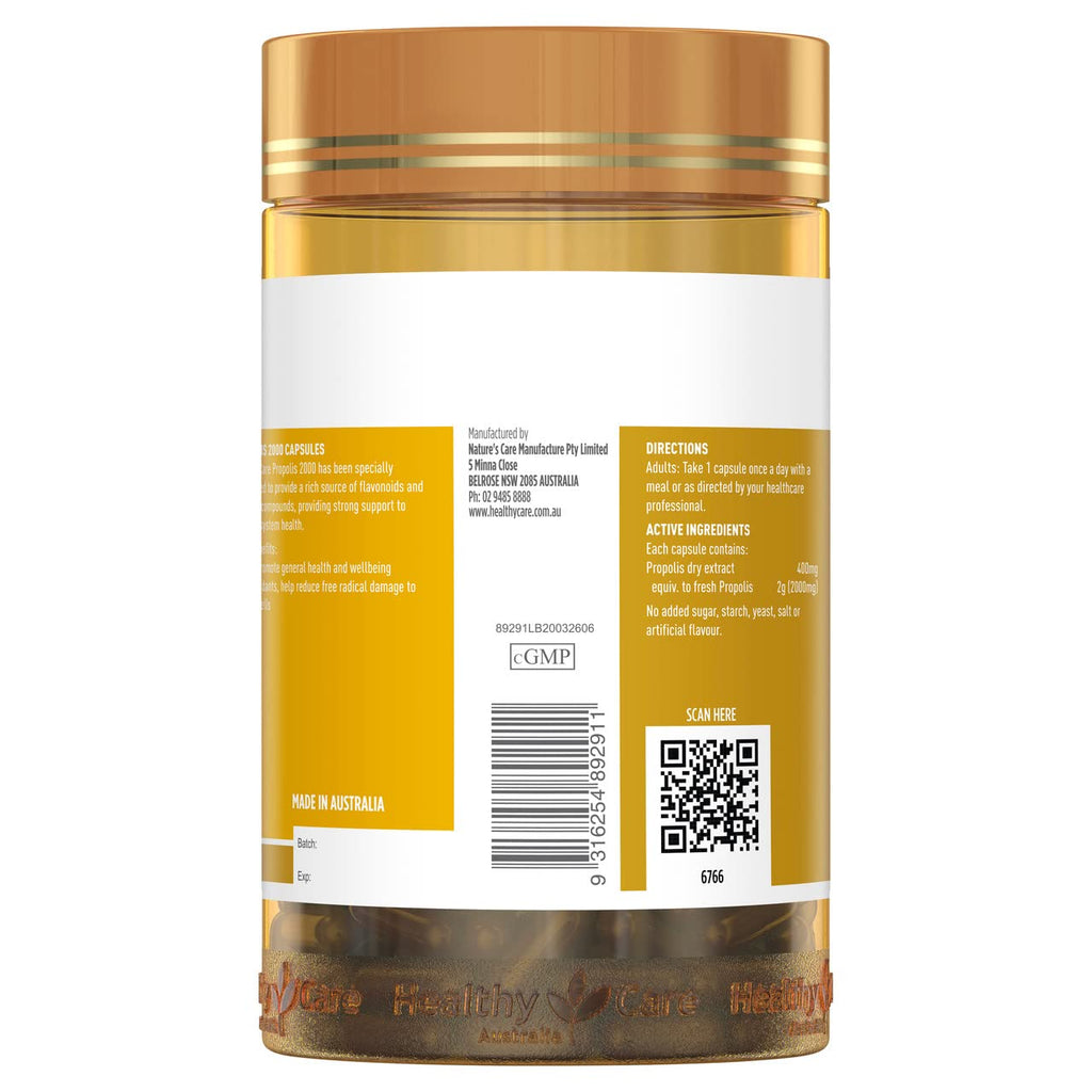 Healthy Care Parallel Import Propolis 2000 200Capsules