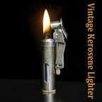 SCGHBK Kerosene Trench Lighter Vintage Metal Portable Refillable Lighter Bronze