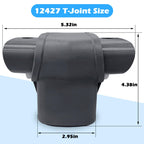 Luojiedejinbiao 12427A T-Joint Fits for 15ft 16ft 18ft 20ft 24ft 12427 Leg & Beam Pool T Joint Replacement Part for Intex Above Round Ultra Frame Pool - 2PCS