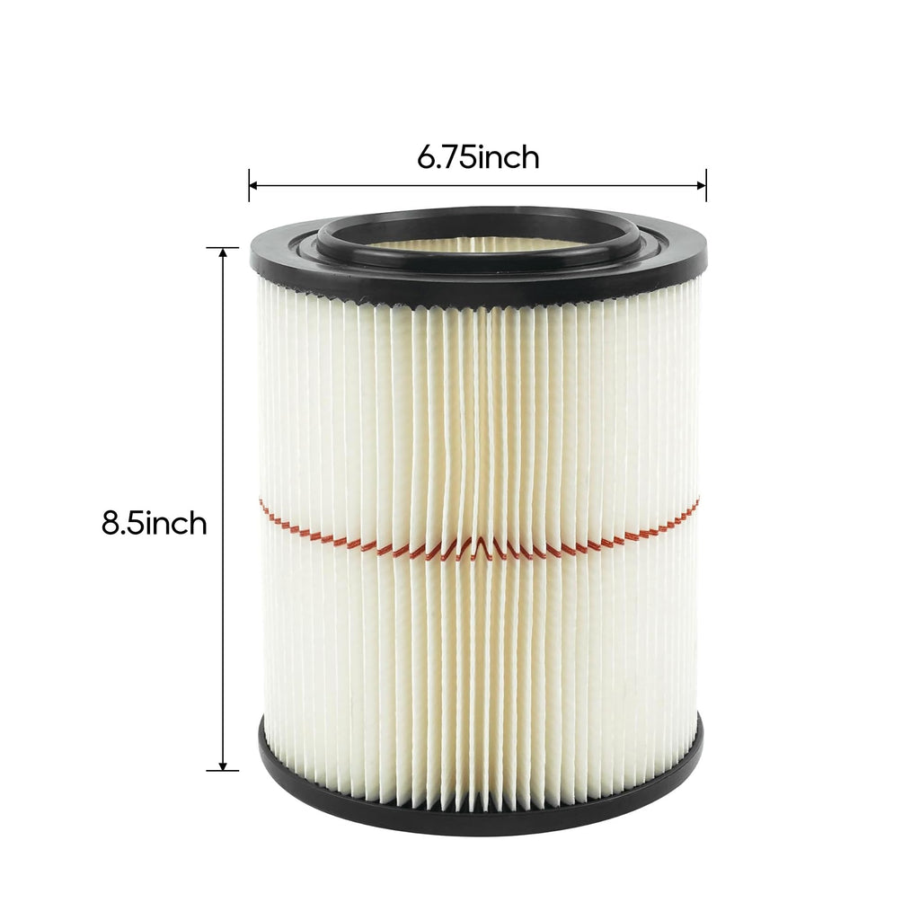 Netezza 17816 Replacement Filter for Craftsman 17816, 9-17816 Wet/Dry Vacuum Cleaner Compatible With 5 Gallon and Larger Vacuum Cleaner, 1 pack