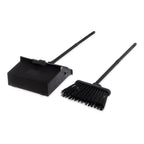 Carlisle FoodService Products Duo-Pan Upright Dust Pan and Broom Set, Essential Cleaning Tools for Home and Commercial Use, 36" Handle, 1 Count, Black