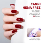 CANNI Dark Red Gel Nail Polish Set, 6Pcs 9ml Burgundy Gel Polish Kit
