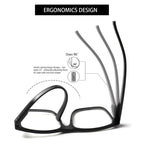 Kerecsen 5 Pack Oversized Reading Glasses Blue Light Blocking Square Large Frame Readers for Men and Women (5 Black, 1.75, x)