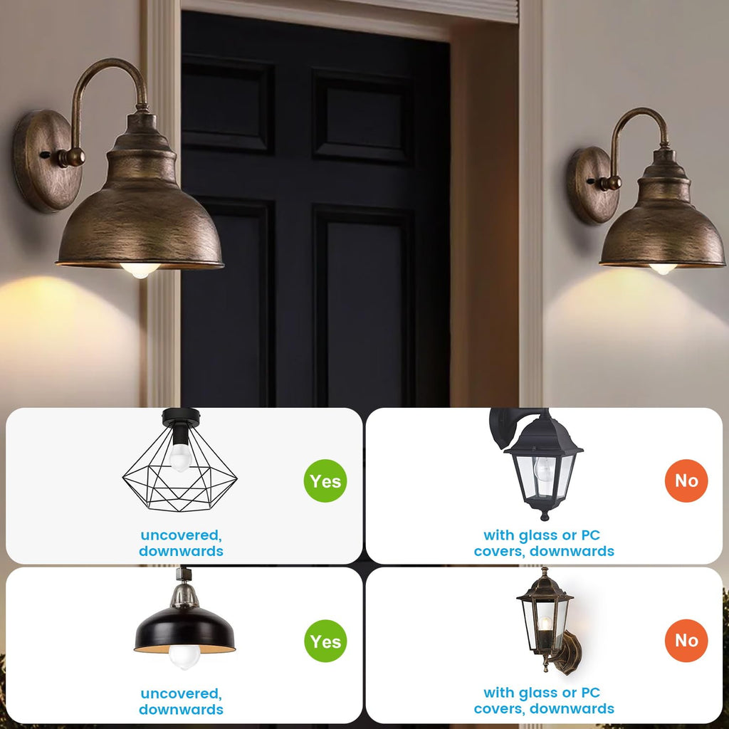 Aovpex Motion Sensor Light Bulbs, Dusk to Dawn, 13W 100W Equivalent, Movement Activated Security LED Bulb, 2700K Warm White, for Outdoor Indoor, Porch Garage Basement Hallway Closet, 4 Pack