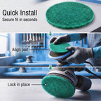 JUNLIXN 20 Pcs 5" Drill Brush Scrubber Scouring Pads