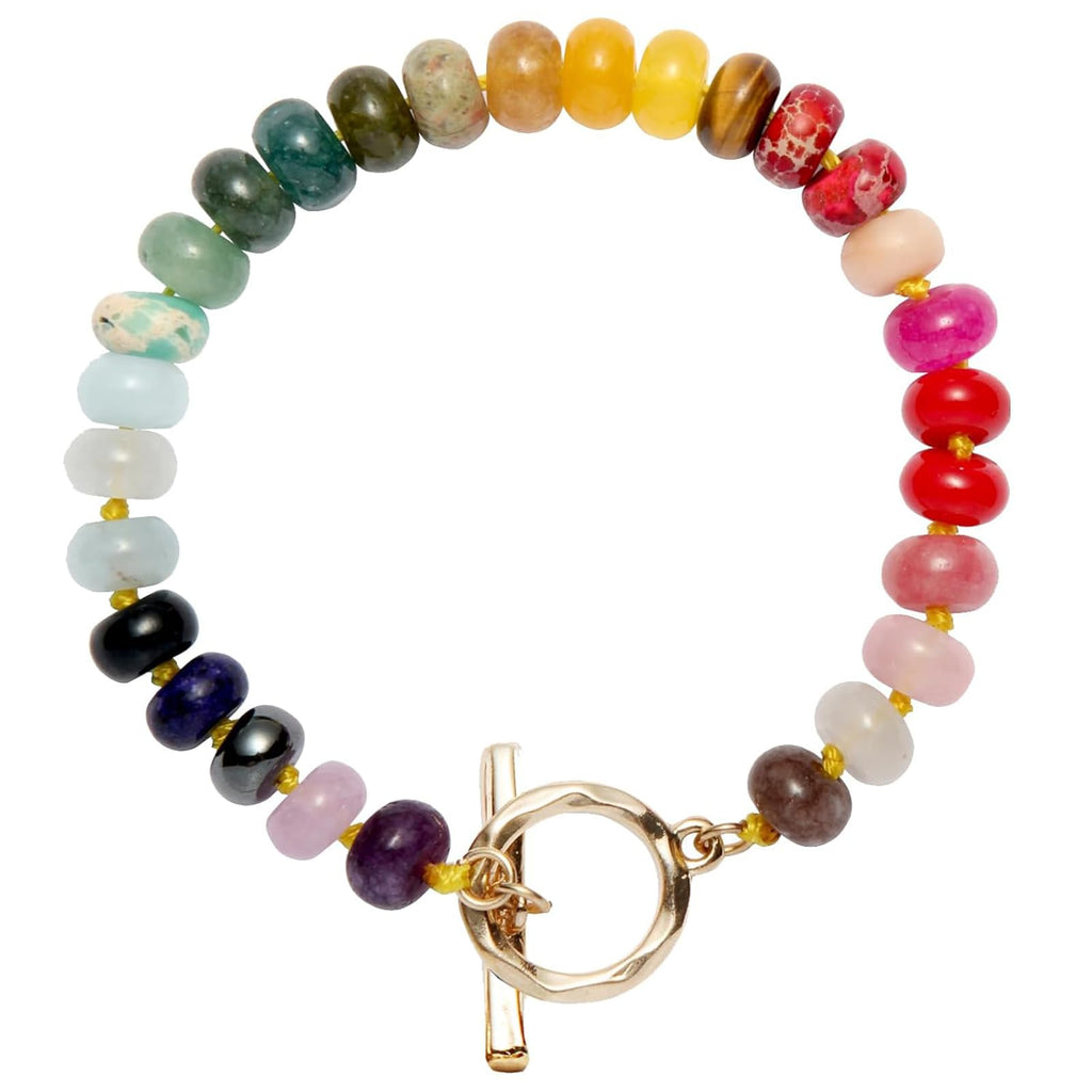 Colorful Beaded Bracelet for Women Boho Neon Rainbow Bead Bracelets