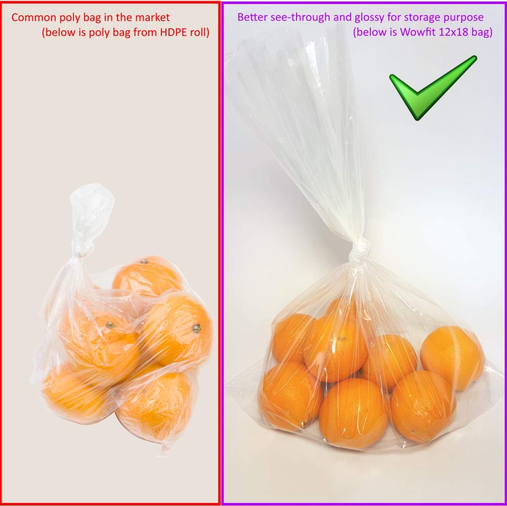 Wowfit 30x40 Clear Poly Bags, 10 CT, 1.6 Mil, Art, Posters & Wreath Covers