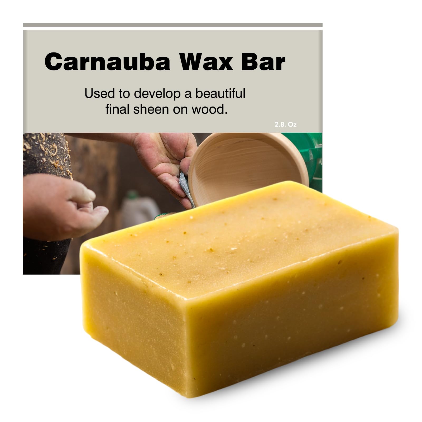 Carnauba Wax Paste - Paste Finish Wax - Buffing Compounds & Wax for Use Wood Buffing, High-Gloss Finish