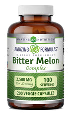 Amazing Formulas Bitter Melon Complex Supplement | 2500 Mg Per Serving | 200 Veggie Capsules | Non-GMO | Gluten Free | Made in USA