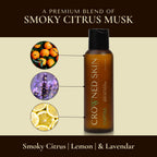 Crowned Skin Empire Body Oil Cologne for Men | Smoky Citrus Musk | New Moisturizing Formula Scented with Lemon & Lavender | Infused with Natural Jojoba & Grapeseed Oil | All-Day Fragrance | 4oz