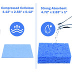 YoleShy 48 Pack Sponges Kitchen Natural Compressed Cellulose Sponges Durable Dish Sponge for Cleaning & DIY for Kids Reusable