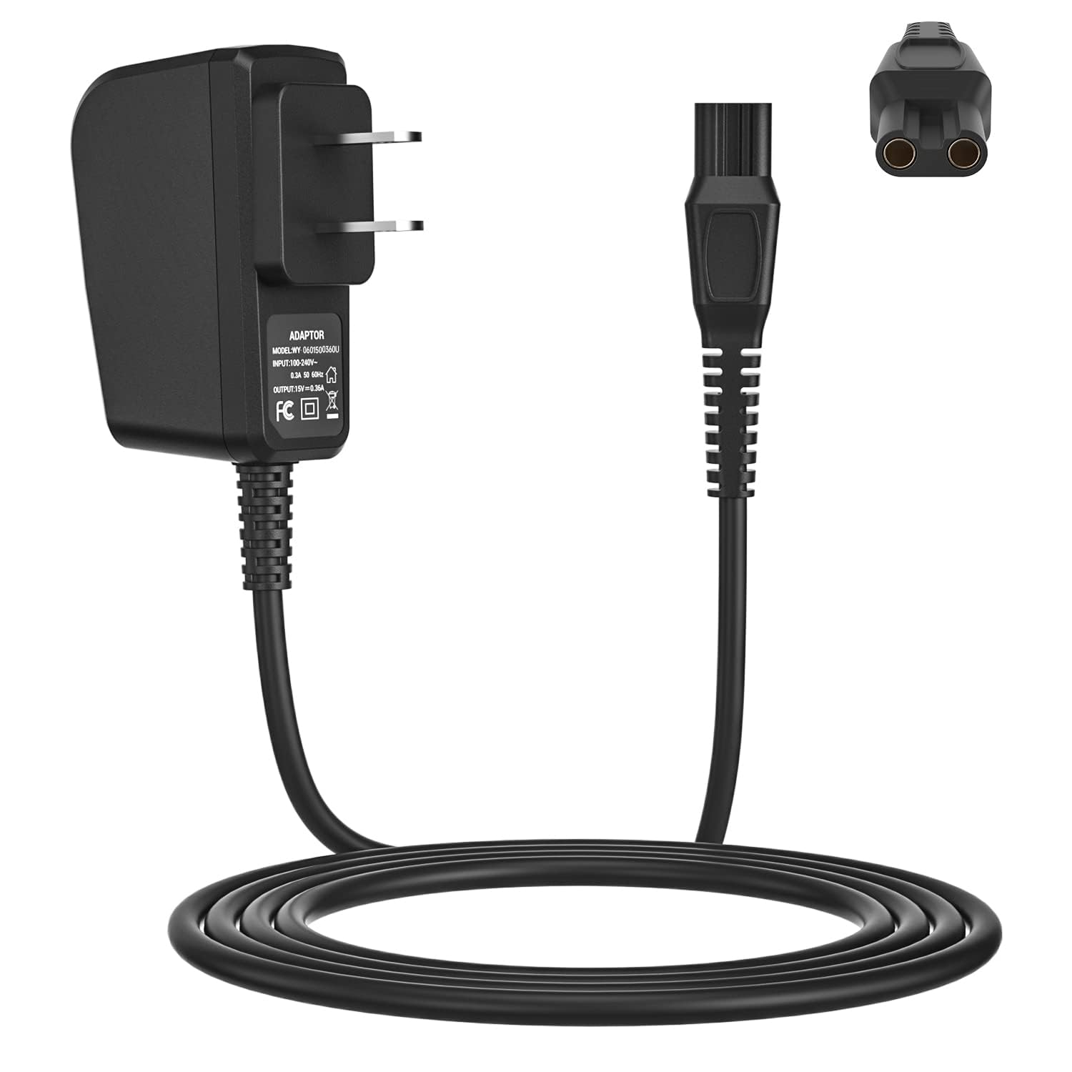 CGGXJP 15V Charger Cord Compatible with Philips Norelco HQ8505 3000 5000 6000 7000 9000 Series (Older Model) Multigroom MG5750 MG7750 MG7770 MG7790 Electric Shaver Razor Trimmer Adapter Charging Cord