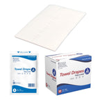 Dynarex Disposable Towel Drapes, Sterile, 18" x 26," for Medical & Surgical Use, Poly-Interlined Lining, Protect from Contaminants, 1 Box of 50 Drapes