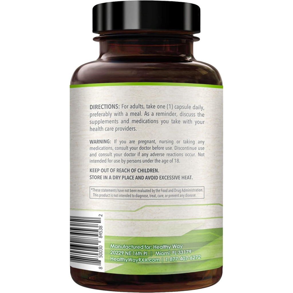 HealthyWayRx 500mg SAM-e Supplement - High Strength 500mg S-Adenosyl-L-Methionine Capsules for Brain Liver and Mood Support - Non-GMO High Absorption Same Supplement (180 Capsules)