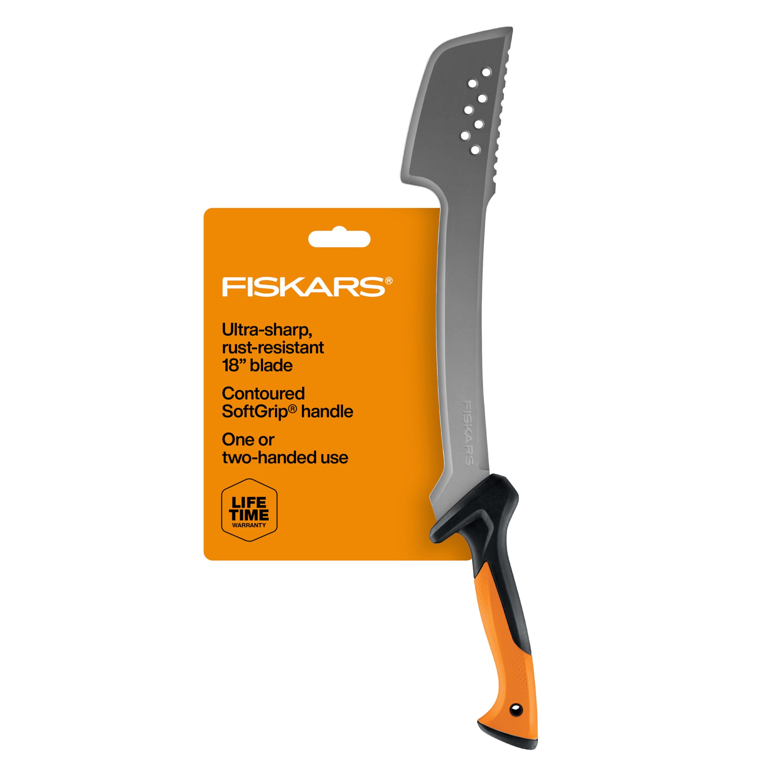 Fiskars 28" Heavy-Duty Machete Axe for Yard Work & Garden with Sheath