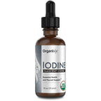 Organixx Pure Liquid Iodine Supplement Solution for Thyroid Support, Organic Drops to Support Healthy Iodine Function & Levels, Energy Levels, Hair & Skin Health, Vegan, Unflavored, 1 fl oz