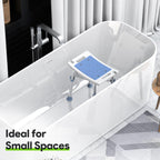 Delog Heavy Duty Shower Chair - 500lb Capacity, Padded Bath Seat with 6 Height Adjustable Tubes - Tool Free Anti-Slip Bench for Elderly, Senior, Handicap & Disabled