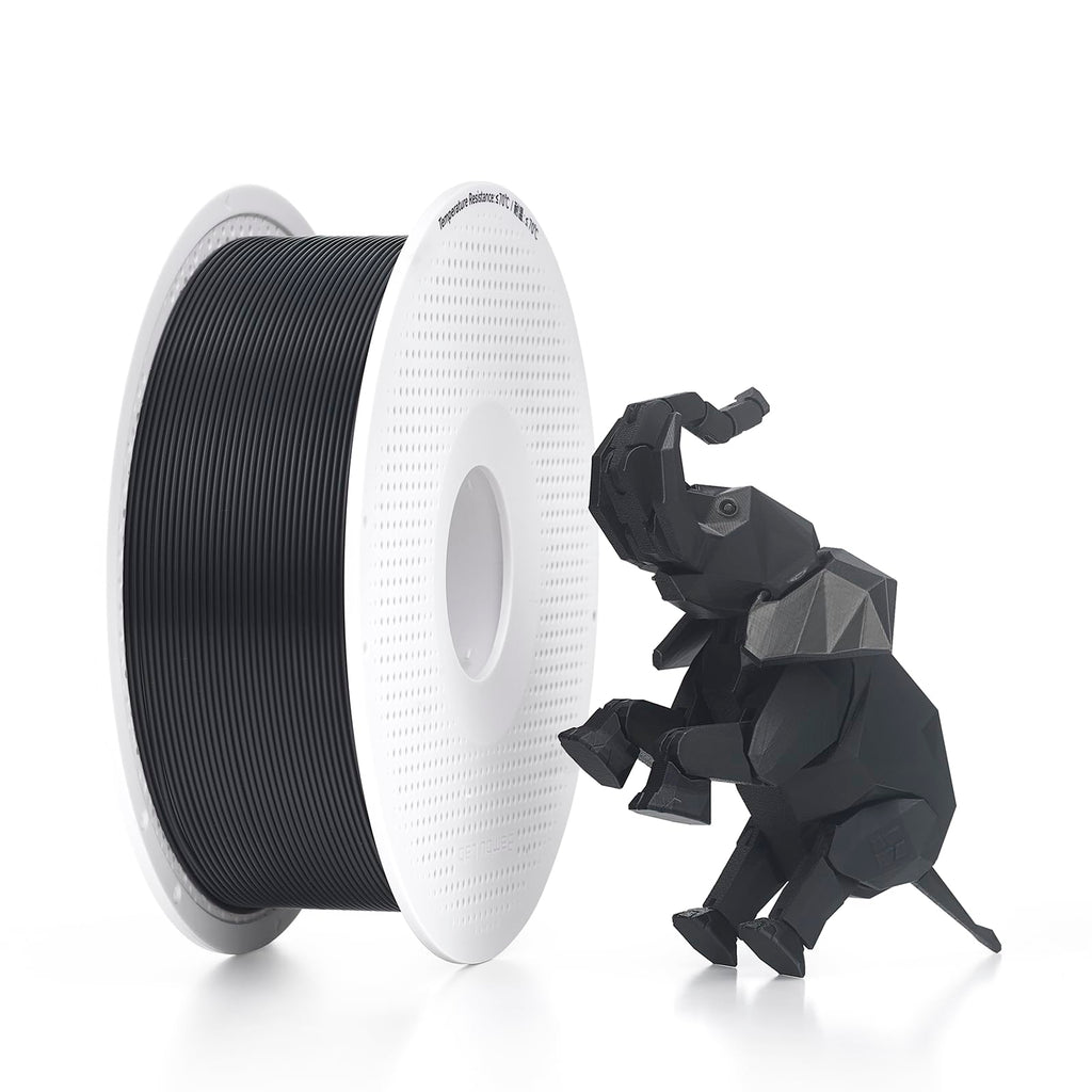 Bambu Lab Genuine Filament, 1.75mm PLA Wire Diameter Accuracy +/- 0.03 mm, RFID Included, No Mess Setup, Tangle-Free, with Genuine Reusable Spool, 1kg Black